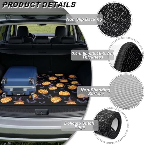 Pumpkin Witch All Purpose Trunk Mat Universal Waterproof Cargo Liner, Heavy - Image 6