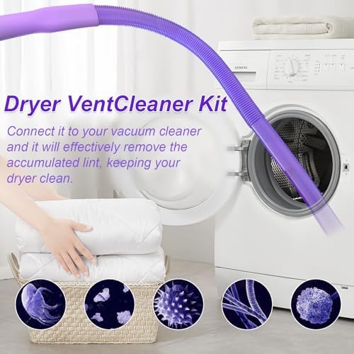 Upgraded Dryer Vent Cleaner Kit: Universal Vacuum Hose Attachment - Image 5