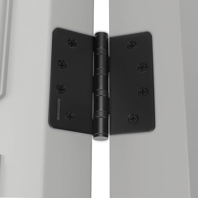 goldenwarm 6 Pack 4'' Black Ball Bearing Door Hinges – Heavy Duty Stainless - Image 6