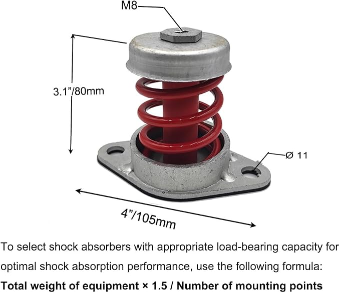 Spring vibration damping mounts, Floor Mount Vibration Isolator - Image 2