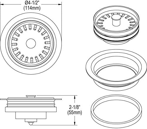 Elkay LKQD35CN Polymer Disposer Flange - Image 4