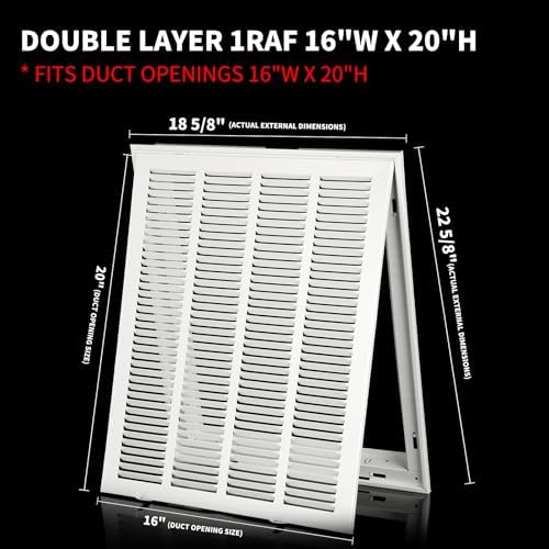 16x20 Air Return Grille Return Vent Cover - Image 2