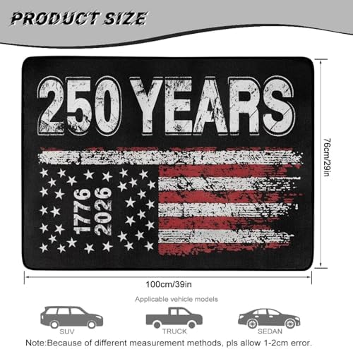 ELEQIN 250th 4th of July, Car Cargo Liner, All Weather Heavy Duty Trunk Mat - Image 7