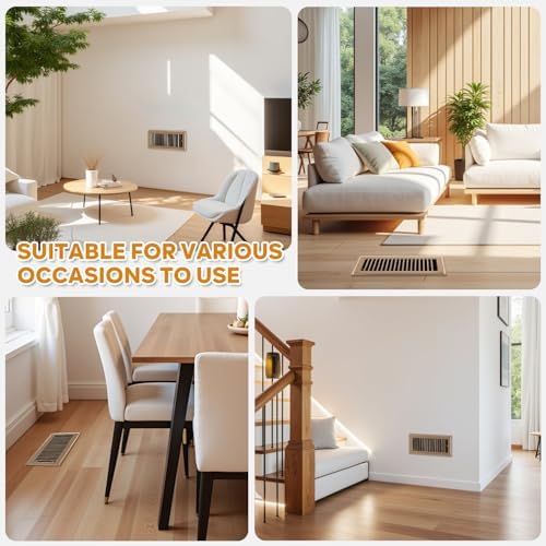 4x14 Floor Register, Floor Vent Covers, Heavy Duty Steel Walkable Floor Vent - Image 6
