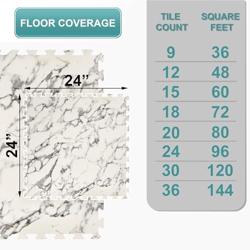 Sorbus Interlocking Wood Grain Foam Floor Tiles - Image 2