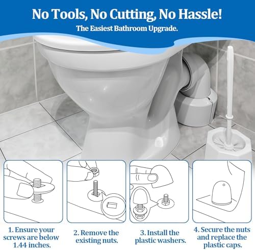 Universal Toilet Bolt Caps, Push-on Design Floor Bolt Covers - Image 4