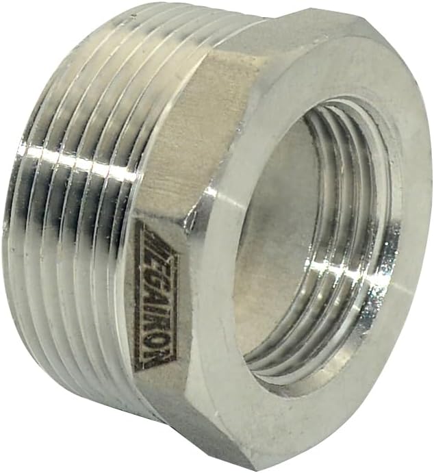 1-1/2" Male NPT to 1" Female NPT Female Reducing/Reducer Bushing Pipe Fitting - Image 5