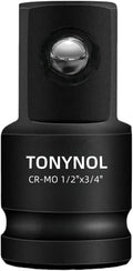 TONYNOL Impact Socket Adapter 1/2" F to 3/4" M, Cr-Mo Steel, Enhances Impact by TONYNOL