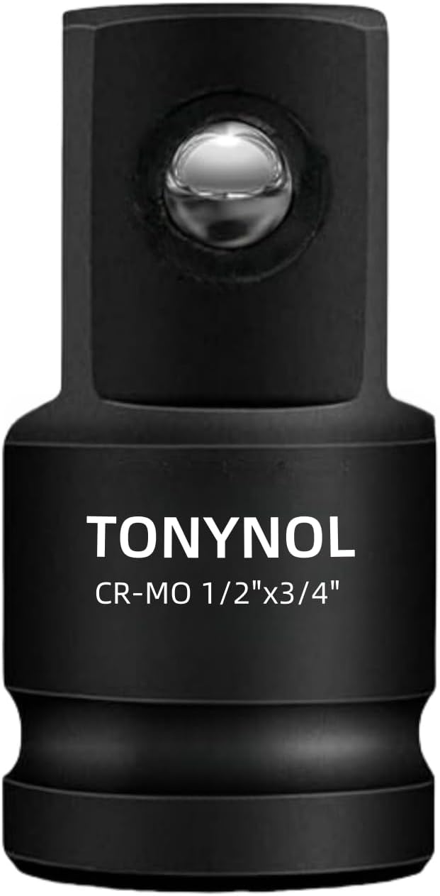 TONYNOL Impact Socket Adapter 1/2" F to 3/4" M, Cr-Mo Steel, Enhances Impact by TONYNOL