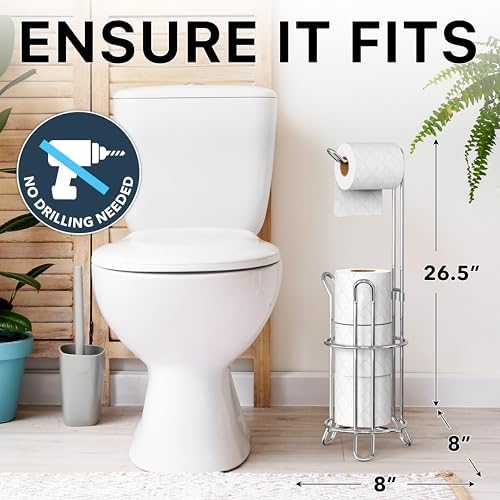 Simple Houseware Bathroom Toilet Paper Storage Holder Stand Shelf - Image 3