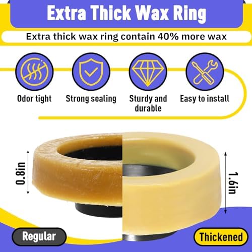 1 Set Toilet Flange with Extra Thick Wax Ring Replacement Kit - Image 4