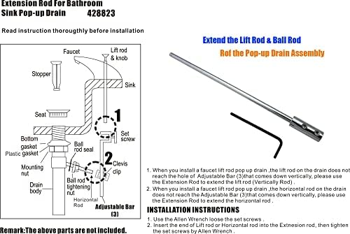 Artiwell Extension Rod for Bathroom Pop-Up Vertical/Horizontal Rods, 6 Inch Pop - Image 5