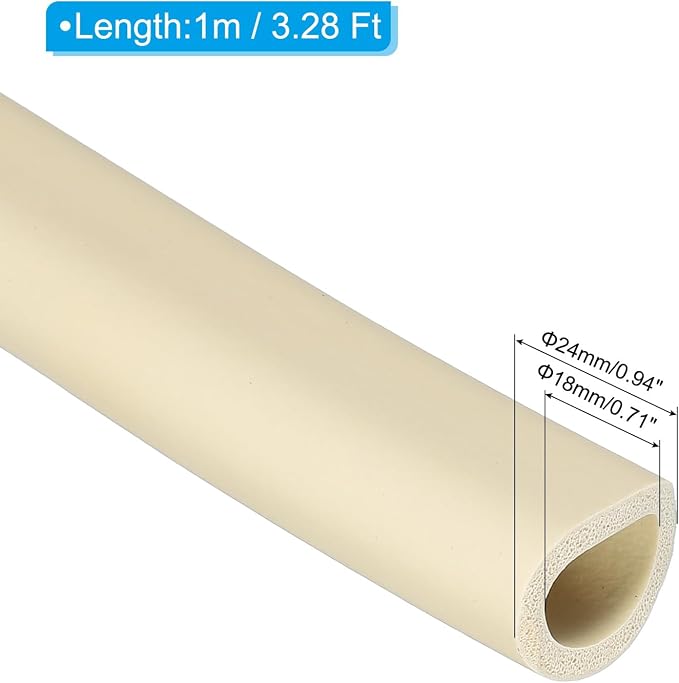 PATIKIL 18mm ID x 24mm OD x 1m Long Pipe Insulation Foam Tube, Pipe Cover Wrap - Image 2