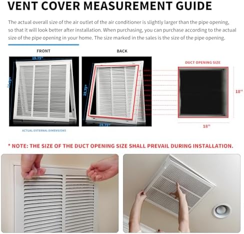 18x18 Return Air Grill, Return Air Vent Cover - Image 6