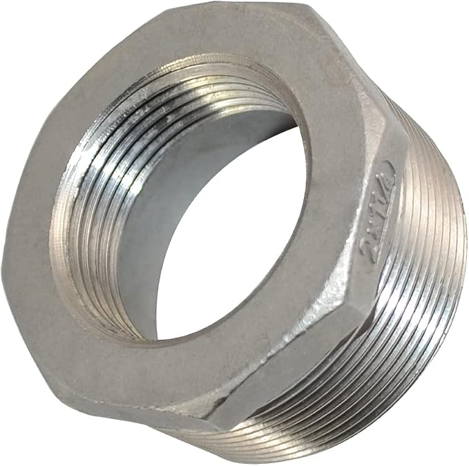 2" Male x 1-1/4" Female Thread Reducer Bushing Pipe Fitting, Stainless steel SS by DANSPEEDBALLVALUES