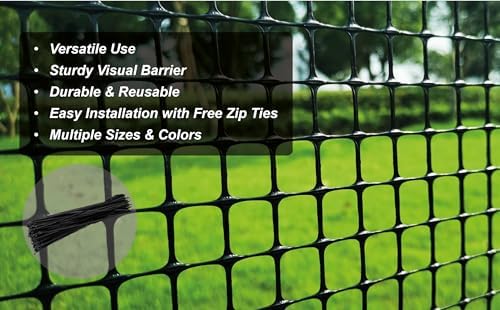PotatoLife Black Plastic Garden Fence, Hardware Mesh - Image 3