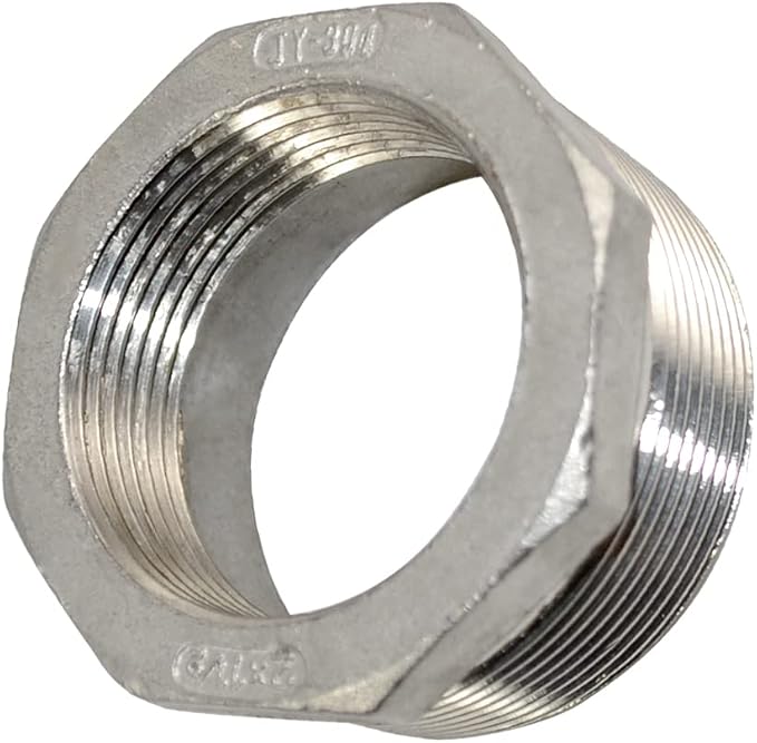 2" Male NPT to 1-1/2" Female NPT Female Reducing/Reducer Bushing Pipe Fitting by Megairon