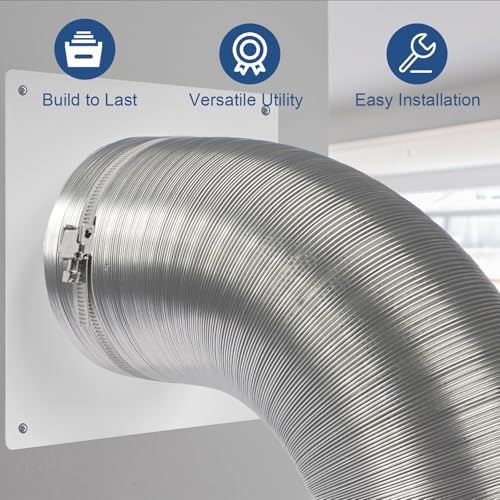 4 Inch Galvanized Steel Duct Flange, Dryer Vent Wall Plate Adapter - Image 2