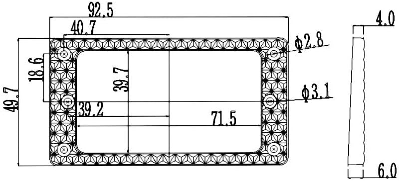 Guyker Metal Flat Humbucker Cover, Pickup Mounting Ring Set - Image 4