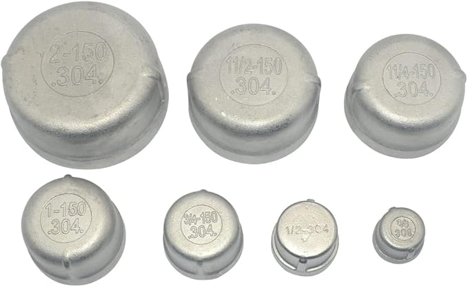 3/8" Cap, NPT Female Threaded Cast Pipe Fitting, Stainless Steel 304 - Image 7