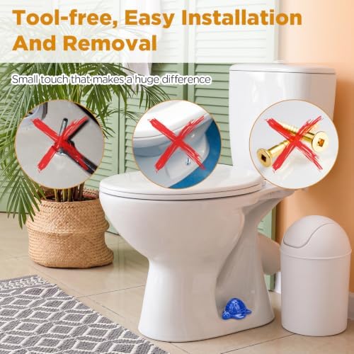 FillTouch Toilet Bolt Covers, Decorative Ceramic Caps, Ocean Blue Color - Image 4