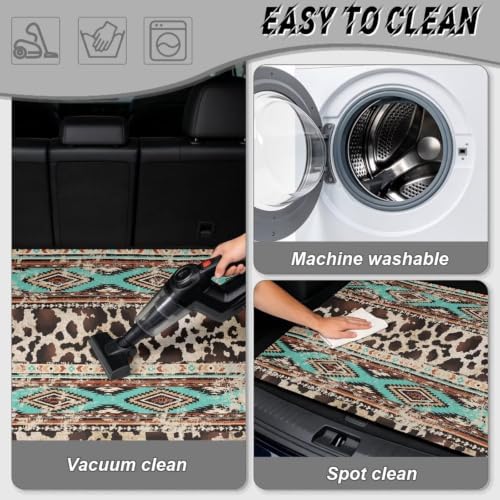 Brown Tribal Trunk Mat for SUV Sedan Hatchback 29"x39" - Image 5