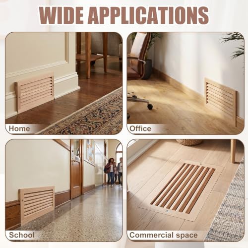 Weysat 1 Pcs 8 x 12 Inch Oak Hardwood Air Return Vent Cover - Image 6
