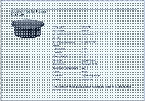Top Secret 1 1/4" or 1.25" Hole Plug 1-1/4" ID Hole Knockout Locking Plugs - Image 3