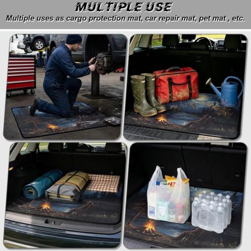 Classic Night Camping Waterproof Car Trunk Mat 29"x39" - Image 3