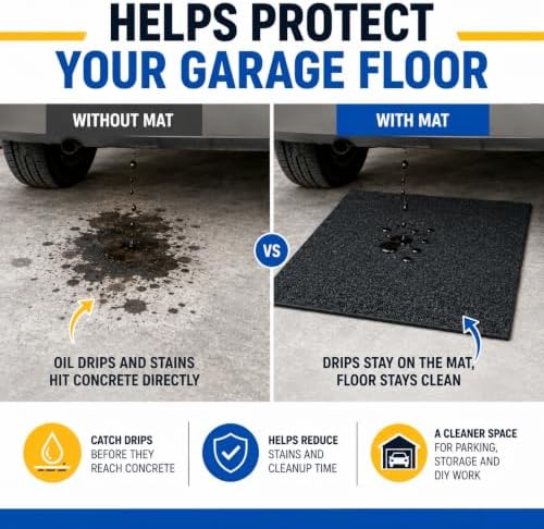 31" x 36" Garage Floor Mat, Oil Spill Mat - Image 3