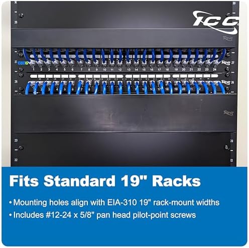ICC 2U Finger Duct Cable Manager Panel - Image 4