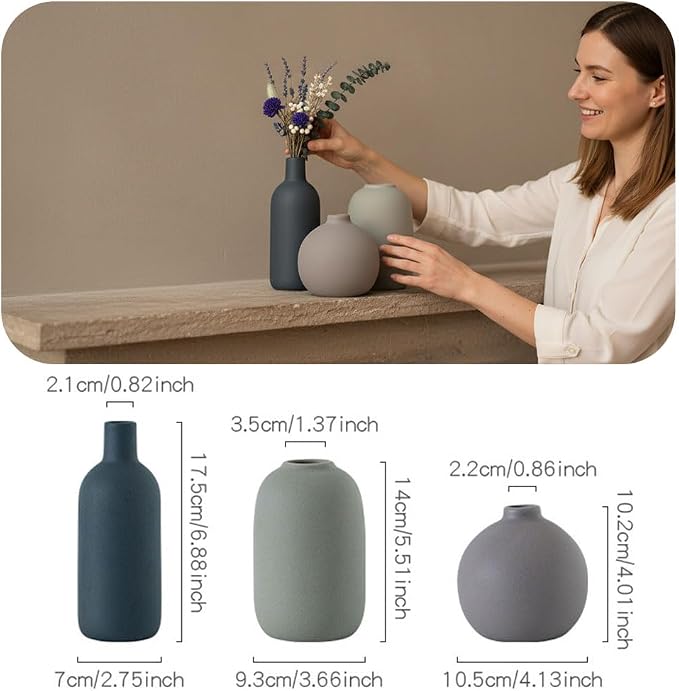 Ceramic Vase Set of 3 - Image 4