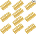 Hooshing 10PCS 3/4 Inch Straight Coupling PEX Fitting | Heavy Duty Brass Crimp by Hooshing