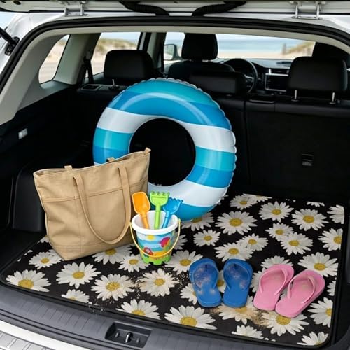 Black Daisy Universal Moving Trunk Mat 29"x39" – Heavy Duty Waterproof Cargo - Image 2