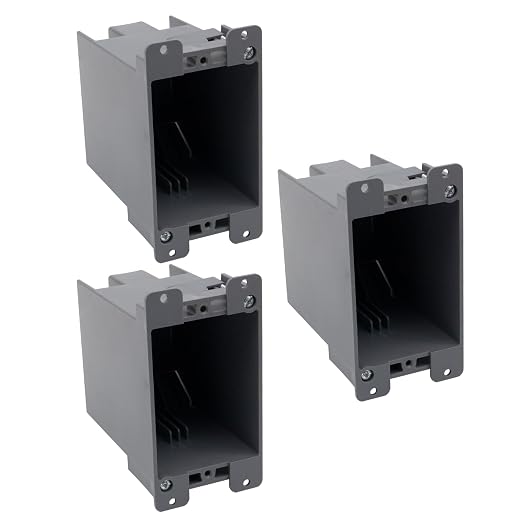 1-Gang PVC Old Work Outlet Box, ETL Certified, fire-resistant, ETL Certified by YQSIYU