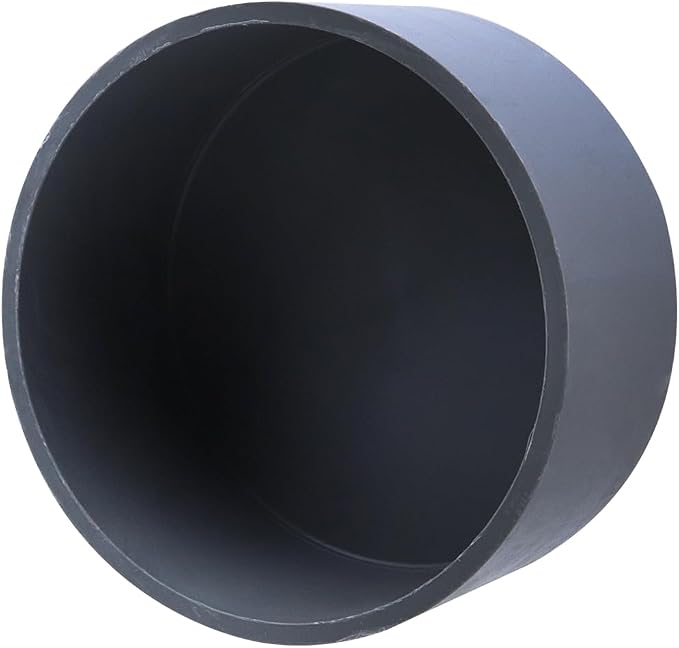 5.5" PVC Pipe End Cap Fitting Gray | Round Pipe Hole Plugs, Pipe Plug Socket by Pastlla