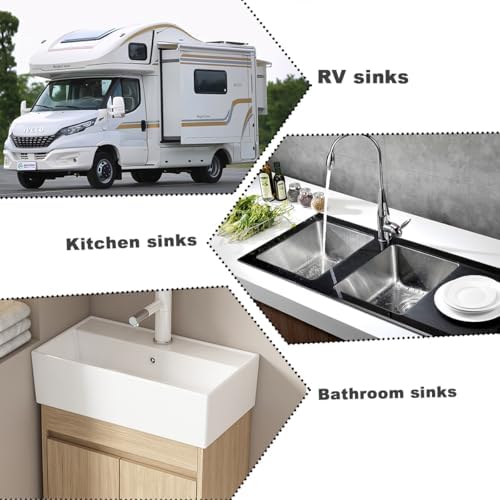 White Flexible Expandable Bathroom P Trap, 1 1/4 to 1 1/2 Sink Drain Adapter - Image 7