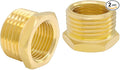 Hooshing 2PCS Brass Reducer Hex Bushing 3/4" NPT Male x 1/2" NPT Female | Heavy by Hooshing
