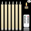 GenSwin Flameless Taper Candles LED Battery Operated Remote Timer Ivory | LED by GenSwin