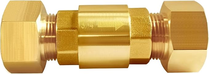 Joywayus Brass Check Valve 1" NPT Thread Female One Way Backflow Preventer - Image 2