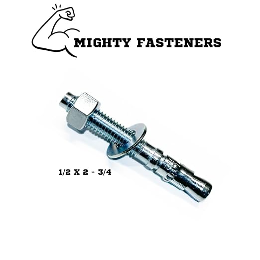 MIGHTY FASTENERS Zinc-Plated Steel Wedge Anchors, 1/2" X 2-3/4" - Image 2