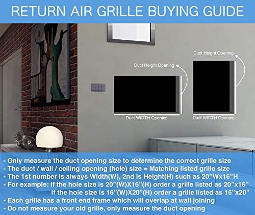 White Baseboard Return Grill - Image 5