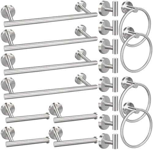 20pcs Brushed Nickel Bathroom Hardware Set by RUBY.Q