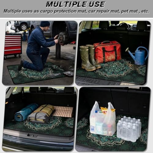 Green Boho Heavy Duty Trunk Mat 29"x39" - Image 3