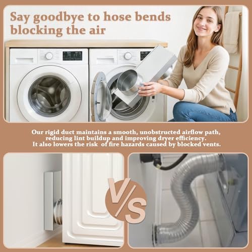 Periscope Dryer Vent, 0-5" Adjustable Dryer Vent Stainless Steel Telescoping - Image 5