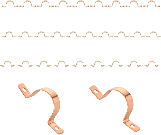 30 Pack Niikappu Copper Pipe Strap Clamp Hanger by Unknown