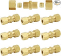 Hooshing 10PCS Brass Compression Tube Fitting 5/16" OD x 5/16" OD Connector by Hooshing