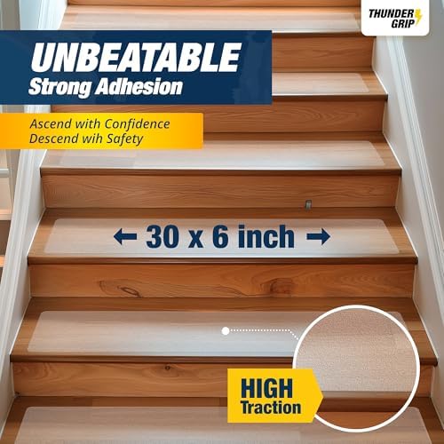 Clear Stair Treads Non-Slip Indoor 30" x 6" 15-Pack - Image 4