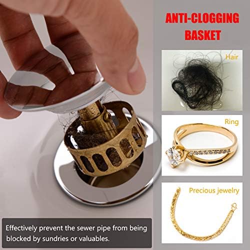 Bathroom Basin Sink Push Button Drain Stopper - Image 5