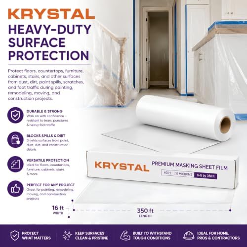 Self Adhesive Surface Protection Film 16 ft x 350 ft, Plastic Sheeting - Image 5